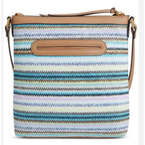 Style Co Straw North South Crossbody Bag