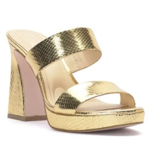 Jessica Simpson Women's Diza Strappy Platform Gold 