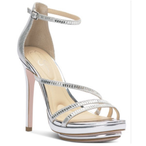 Jessica Simpson Embla Ankle-Strap Embellished Silver